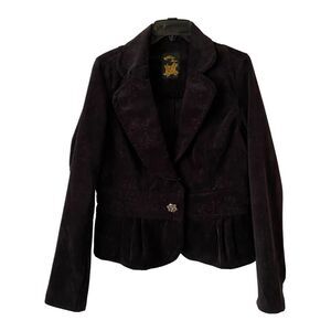 VINTAGE Kikit Jeans Womens Black Corduroy Blazer Jacket Size Medium